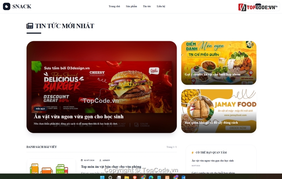 website,web bán đồ ăn,website bán đồ ăn